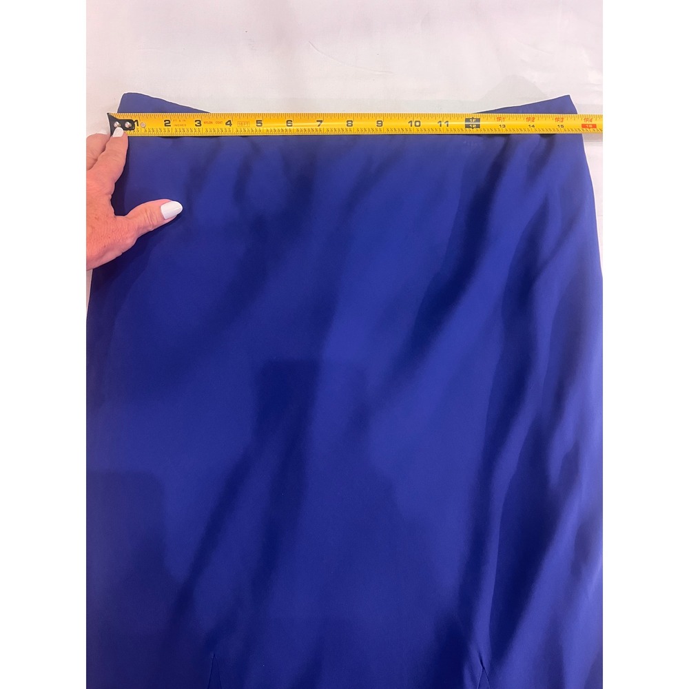 Laura Lauren, blue silk mermaid skirt size medium - Picture 4 of 9
